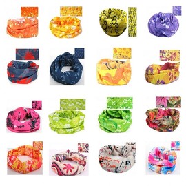 All-Season Multi-Functional Sports Hiking Neck Gaiter & Scarf Mask Dark Tones (Random) 17ea
