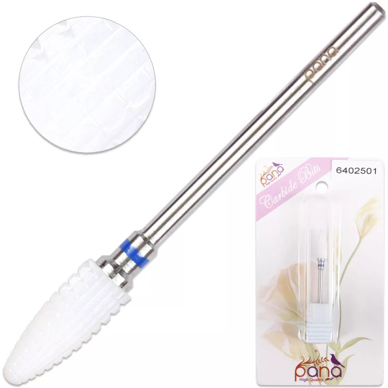 PANA Professional 3/32" Shank Size White Large Cone Ceramic Nail
