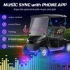 Golf Cart Underglow Light Kit 4pcs Strip, with Bluetooth App