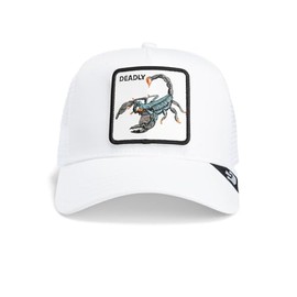 Goorin Bros. The Farm Unisex Original Adjustable Snapback Trucker Hat, White (The Deadly Scorpion), One Size