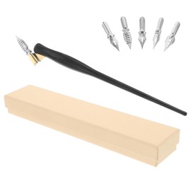 TEHAUX Unique Calligraphy Pen Gothic Art Flat Head Dip Pen Vintage Style for Calligraphy Lettering Artistic Drawing