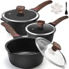 VINCHEF Sauce Pan Set with Lid 10PCS, 2QT+3QT+4QT Non Stick