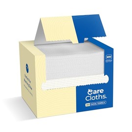 Carecloths™ Ultra Deluxe Disposable Face Towel, Fragrance & Lint-Free, 100% Biodegradable, Cloths Like Feel, 40ct, MINI Size 7.87" x 7.87"