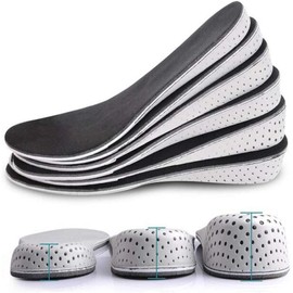 ericotry 1Pair Shock-Absorbing Height Increasing Shoe Insole Invisible Shoe Lifts Inserts Honeycomb Orthotic Replacement Insoles for Men and Women (4.3cm)