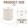 Tinminx 16.4Ft Faux Pearl Beads Garland, 5M White 5mm Plastic