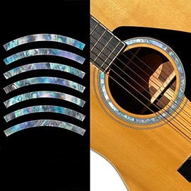 Inlay Sticker Decal Acoustic Guitar Purflinng Sound hole In Abalone Theme - Rosette Strip/Abalone-Mixed