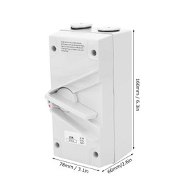 Weatherproof Isolating Switch Dustproof Waterproof 3P Isolator Switch with Super Thick Shock Resistant Shell for Industrial (CF-3P20A)