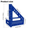 3D Multi-Angle Aluminum Alloy Woodworking Square Ruler, 22.5-90 Degree Protractor,