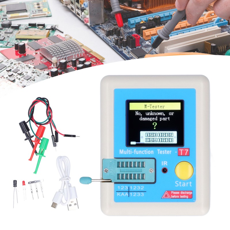 LCRT7 High Speed Transistor Tester Color Screen Transistor Detector Capacitance