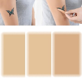 15 Pcs Tattoo Cover Up Tape, Waterproof Ultra Thin Scar Patch, Invisible Sweatproof Concealer Sticker, Breathable Skin Cover Up Pad for Tattoo, Scar, Birthmarks, Dark Spots (Natural Skin)