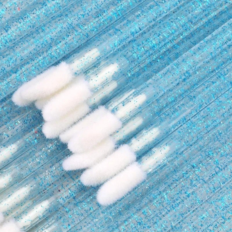 100 Aplicadores Maquillaje Pestaña Lip Brush Glitter Labio F