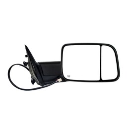 BOOLEE Passenger Right Side Tow Mirror Compatible with 2009-2018 Dodge Ram 1500 2500 3500 with Turn Signal Light Puddle Lamp Power Heated Pickup Truck Towing Mirror Black RH