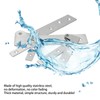 2 Sets 360 Degree Rotatable Pivot Hinge Stainless Steel Hidden