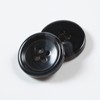 80 Pcs 3/4inch Large Black Buttons for Sewing Round Resin
