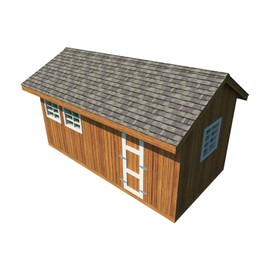 Gable Roof Design Shed Plans 10' x 20' - Backyard Utility House