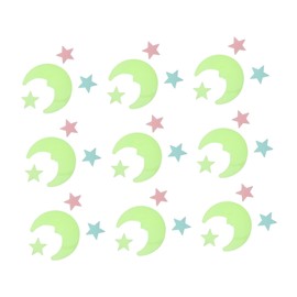 MERRYHAPY Glow Star Sticker Decals 52 Pieces Luminous Moon Star Stickers for Ceiling DIY Boys and Girls' Room Decor
