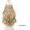 Hair Extensions Dirty Blonde Full Head Clip in Synthetic Wave