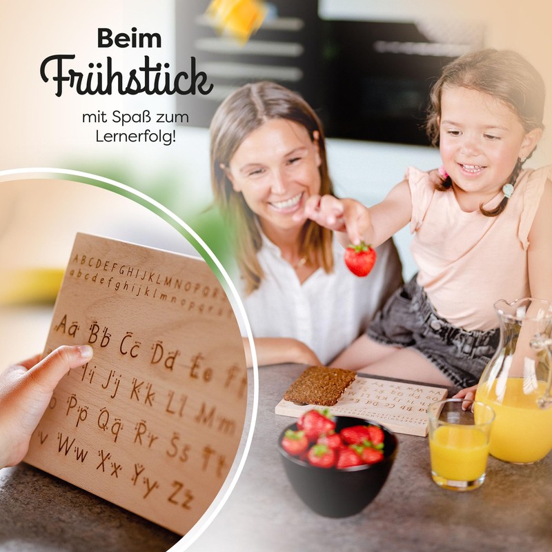 HOLZDING® Educational Board with Egg Holder Ruler Gift for Kids