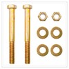 GusHillUSA GH25389-6 Channel-Mount Adjustable Trailer Coupler Hardware Kit, Yellow Zinc