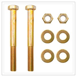GusHillUSA GH25389-6 Channel-Mount Adjustable Trailer Coupler Hardware Kit, Yellow Zinc Plated (6" usable Length Bolts)