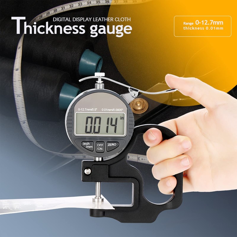 Digital Thickness g au ge, 0‑12.7mm Digital Thickness Caliper Electronic