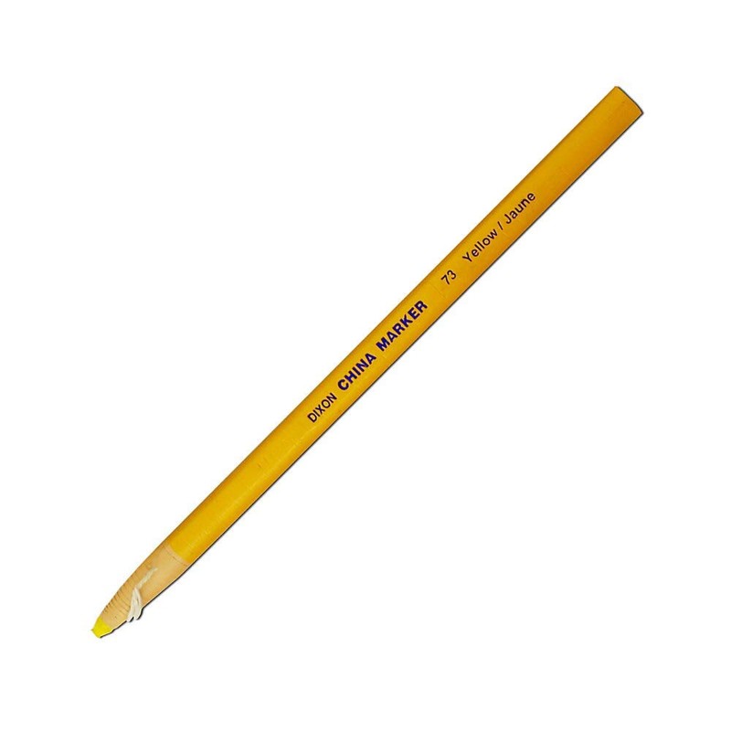 Dixon Industrial Phano Peel-Off China Marker Pencils, Yellow, 12-Pack (00073)