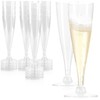 com-four® 16 x Reusable Champagne Glasses - Transparent, Stackable Plastic