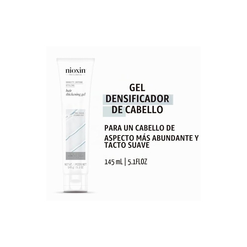 Nioxin Gel para engrosar el cabello 3D, fuerte sujeción y