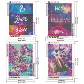 DCIDBEI Diamond Painting Neon Colours 30 x 40 cm Diamond Painting Pop Art Diamond Painting Heart Love Diamond Painting Love Diamond Painting Adult Love Diamond Painting Book Butterfly Book Butterfly