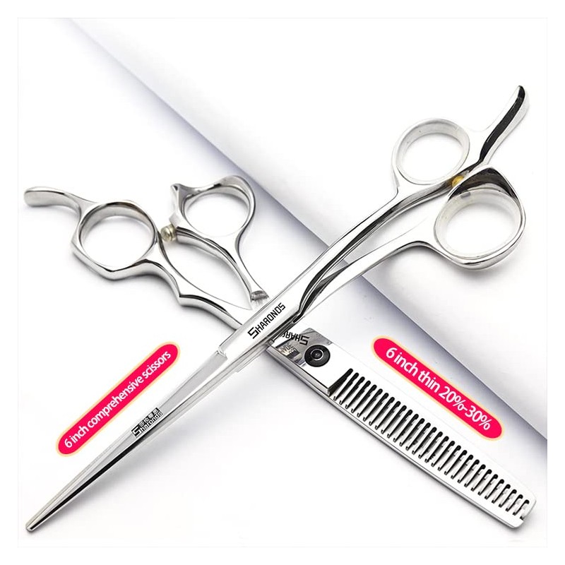 Sharonds 6 Inch Slim Hairdressing Scissors - Silver - Pack