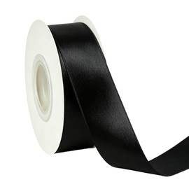 Black Double Faced Satin Ribbon 1" x 100 Yards Gift Wrapping