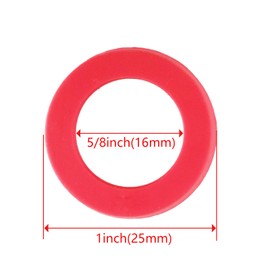 Miokun 200 Pack Garden Hose Washers Heavy Duty Rubber Garden Seals Fit for Standard 3/4 inch Garden Hose Fittings (Red)