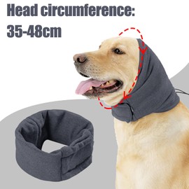 DKDDSSS Soothing Earmuffs for Dogs - Earmuffs Dog - Dog Scarf - Effective Hearing Protection for Dogs - Small Ear Protection - Hat Dog - Comfort & Safety (Grey, M)