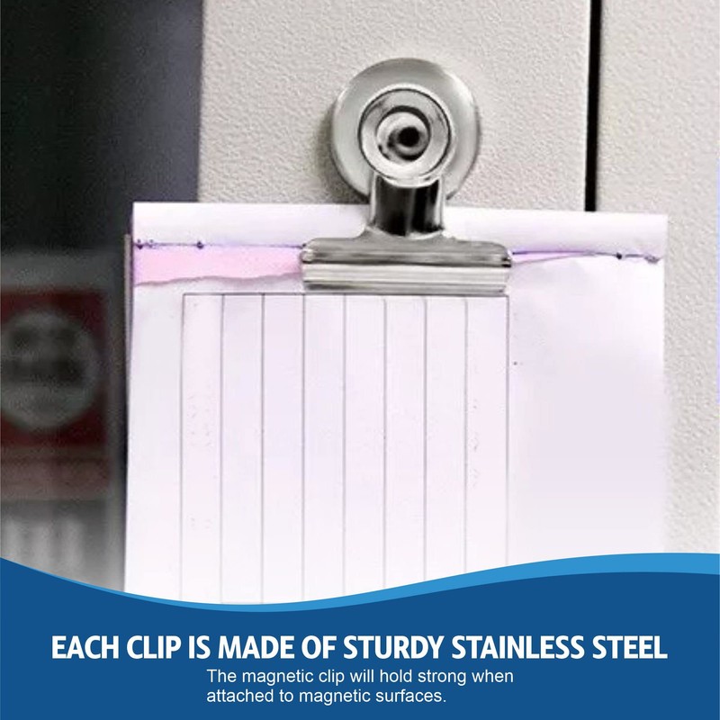 Magnetic Bulldog Clips Stainless Steel Binder Hook Clips Scratch Free