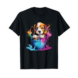 Beagle Cute Dog Paint Bucket for a Dog Owner Beagle Owner Men Women T-Shirt