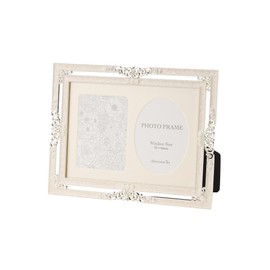 Afternoon Tea Living HF35 Silky Pearl Double Photo Frame, Silver