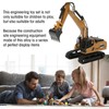 Backhoe Loader Heavy Duty Wheeled Excavator Durable 1: 60 Scale