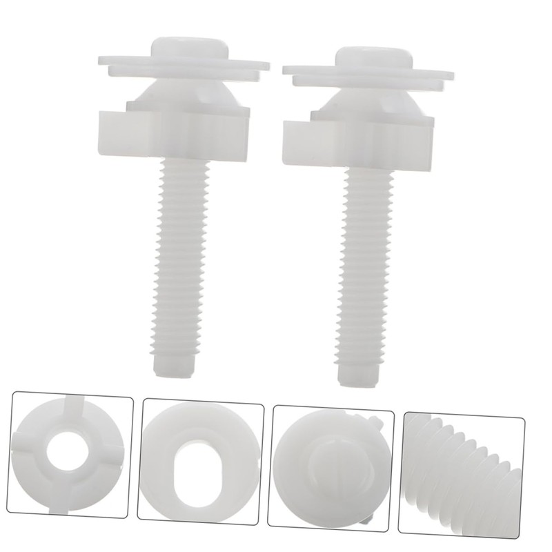 SHINEOFI 2Pcs Toilet Seat Mounting Bolts with Washers Wear Resistant