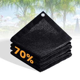 VICLLAX 70% Black Garden Shade Cloth Sun Shade Fabric – UV Resistant Durable Sunblock Netting for Plants, Outdoor Patio, and Greenhouse Coverage, 6×10 FT