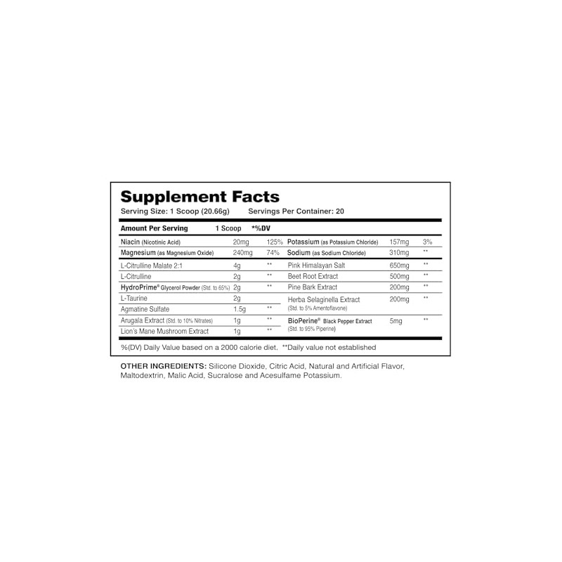 I-Prevail Supplements Forge Pump V2 Non-Stimulant Pre-Workout Nitric Oxide Boosting