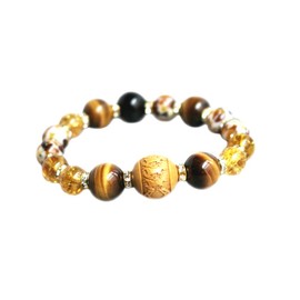 [Jewelry-Shinwa] Eyelash Sculpture "Nine Horses Horseshoe" Good Luck Auspicious Power Stone Bracelet, Stone