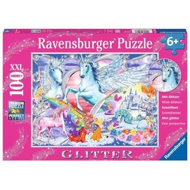 Ravensburger 13928 'Prettiest Unicorns' XXL Glitter Puzzle 100 Pieces