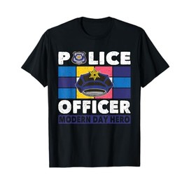 Police officer modern day hero policeman equipment for adult T-Shirt