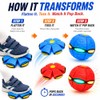 2pcs Magic Bouncing Ball 6-Lights,Transforming Flying Disc Ball, Pop-Up Rebound
