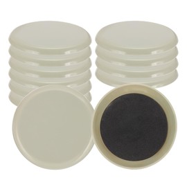 PATIKIL 5“ Furniture Sliders,12 Pcs Round Reusable Moving Furniture Sliders Pads Protectors for Carpet Heavy Furniture Mover Floor Protectors Surface Protection Table Desk Sofa, Khaki