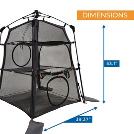 Purrfect Play Tower for Pets - Heavy-Duty Indoor/Outdoor Cat and Small Pet Towers, 3-Level Portable Collapsible HD Screen Mesh Playpen, 53.1 x 39.37 Inches