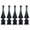 3/4" Black Plastic Four-Sided Spire Wing Tip Finial Fence Topper