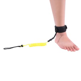 SPYMINNPOO Surf Lead, 5 Foot Lead, Surfboard Lead, Wrapped, Durable, Suspension Strut, Foot Rope, Surf Lead, Comfortable for Surfboard (Yellow) Leash Paddle Board Leg Lead Stand Up