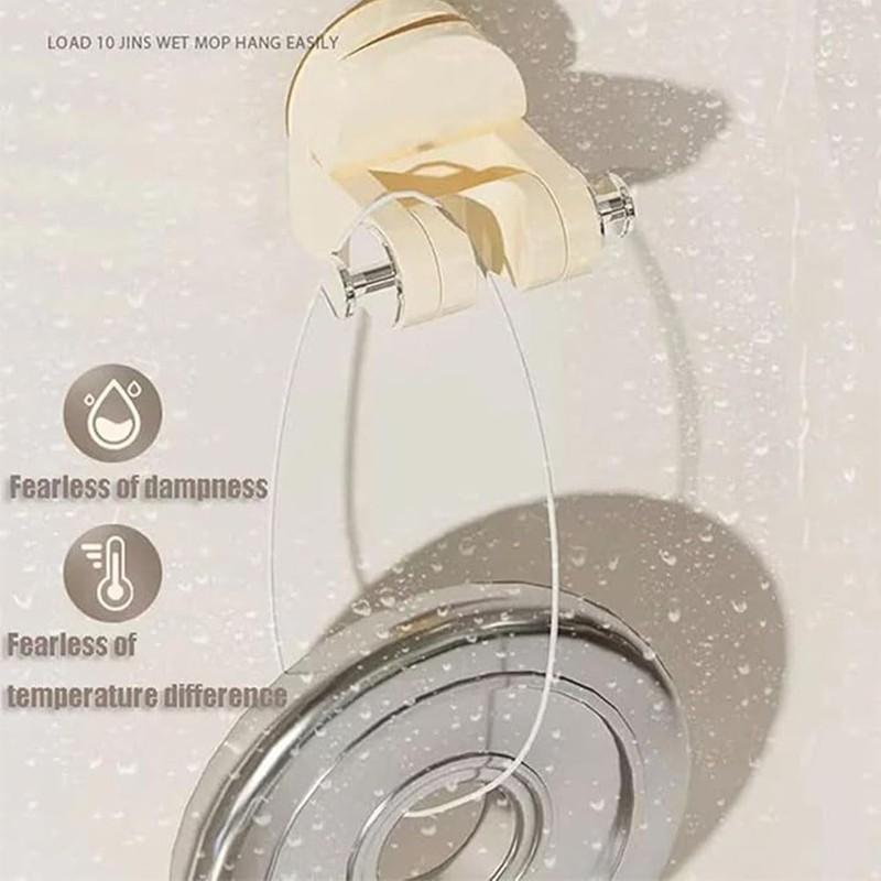 FUWIND 1 pcs Integrated Suction Cup Shower Rack, Adjustable Suction