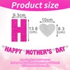 couduan Happy Mothers Day Banner,Mothers Day Decorations,Glitter Rose Red Pink